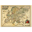 Ancient map of Europe print by Ortelius. Vintage old map reproduction poster..