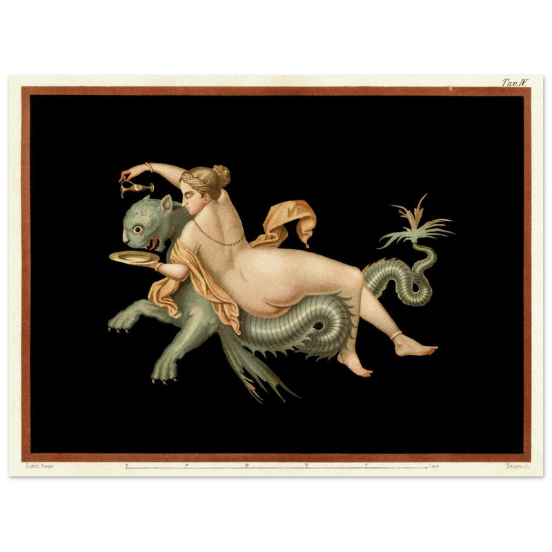 Nereid sea nymph supported by a monster, half panther and half fish by Victor Steeger.