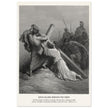 Gustave Dore The Bible engraving print . Jesus falling beneath the cross .