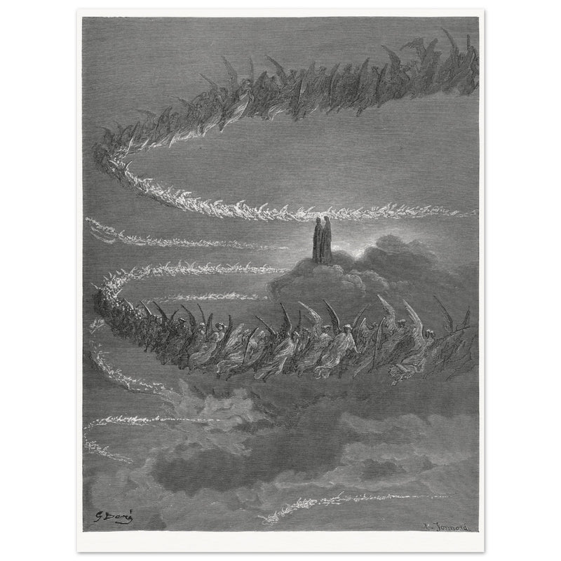 Gustave Dore illustration for The Divine Comedy by Dante Alighieri.  Paradise.