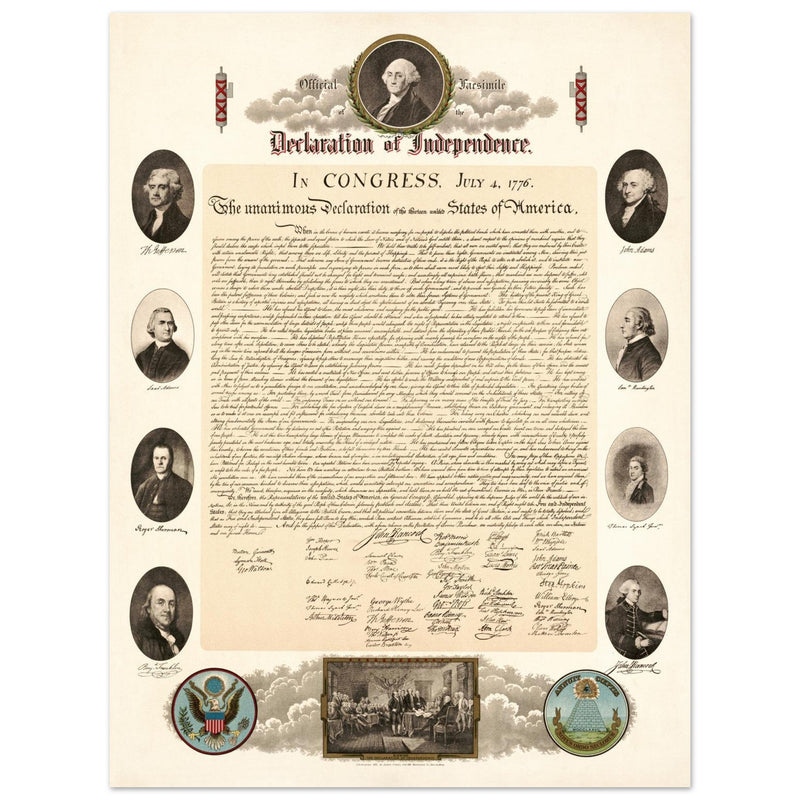 Official Facsimile of the Declaration of Independence 1903.  print.