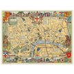Children map of London vintage print 1938 by Leslie George Bullock