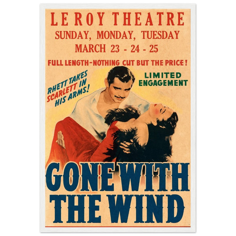 Gone with the wind movie poster.