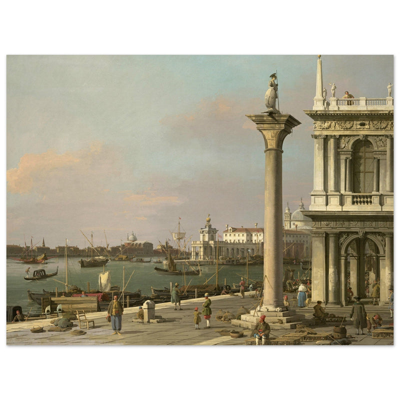 Canaletto antique painting in Venice Italy. Bacino di S. Marco.