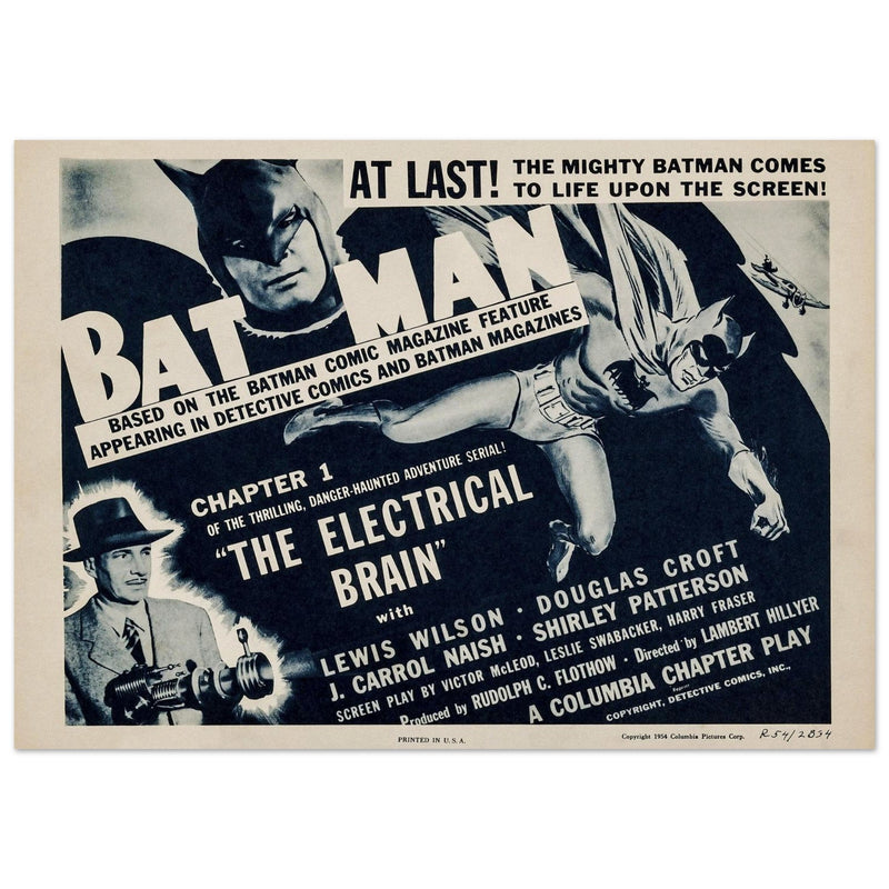 The Batman 1954 vintage movie poster .