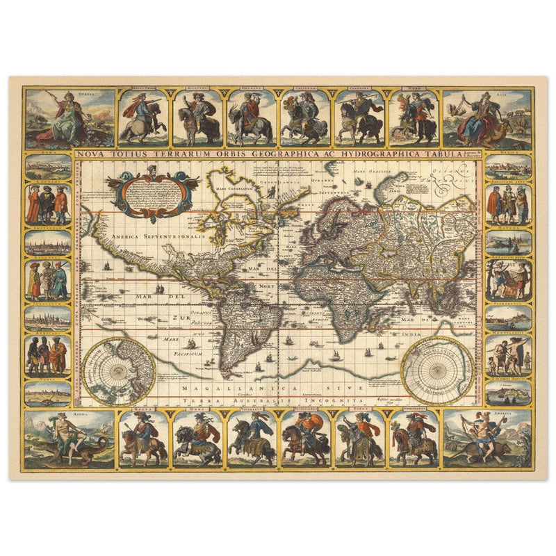 1652 Old World map Nova Totius Terrarum Orbis geographica ac hydrographica tabula by Nicolaes Visscher