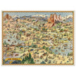 Tour with Confidence with Shell  illustrated vintage map  by Don Bloodgood.