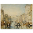 Venice the Rialto bridge in Italy. Antique painting by  Joseph Mallord William Turner.