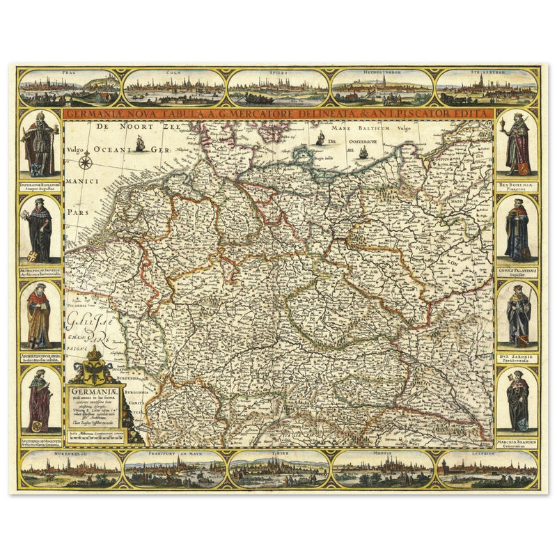 Germaniae nova tabula. Holy Roman Empire by Claes Janszoon Visscher.