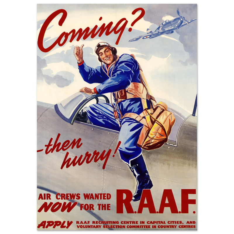 Coming? Then Hurry! II World War poster