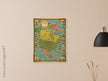 North America ancient pictorical map by Ernest Dudley Chase