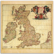 Antique map of Angliae , Scotiae et Hibernae tabula. Vintage map print reproduction of 1684 England, Scotland and Ireland.