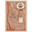 1938 New York City map. Created as an advertisement for the Roosevelt Hotel it includes major streets of Manhattan