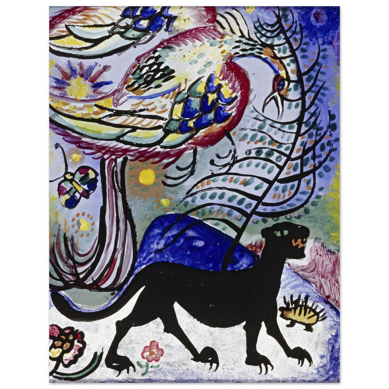 Imaginary Bird and Black Panther by Wassily Kandinsky