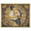 Ptolemaic map of the universe with the spherical earth. Celestial map. Situs Circulis Circun / Terrae Coelestibus Datae by Petrum Schenk
