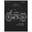 Vintage motorcycle patent by William S Harley founder of harley davidson.