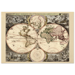 Antique world map print reproduction of the XVII Century. Orbis terrarum nova by Nicolaes Visscher II