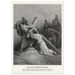 Gustave Dore The Bible engraving print . Jesus falling beneath the cross .