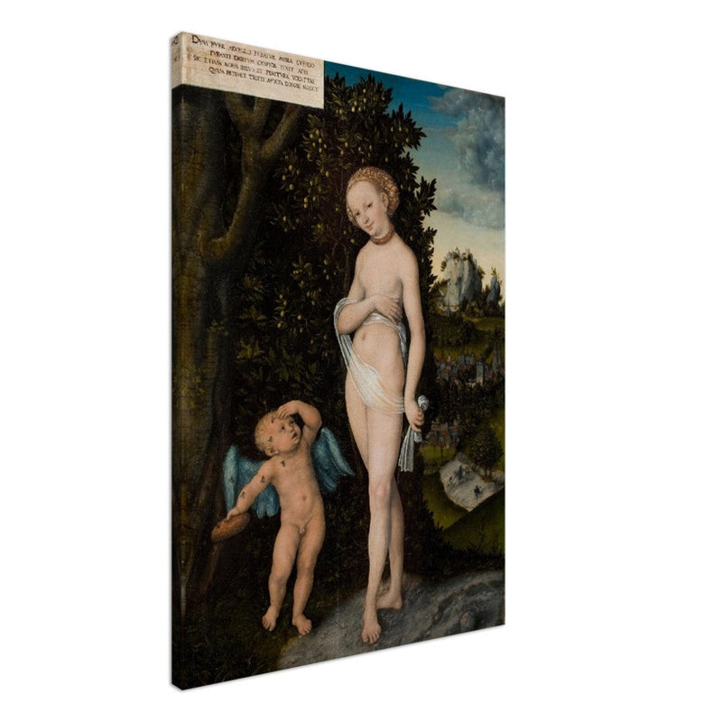 Canvas Venus with Cupid Stealing Honey by Lucas Cranach the Elder 1530 Antique painting reproduction on canvas