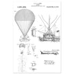 Airship patent illustration by T S C Lowe. Air Balloon