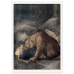 John Bauer the little princess and the bear vintage illustration . From the fairy tale Bella's Glorious Adventure.