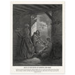 Gustave Dore The Bible engraving print . Jesus at the house of Martha and Mary .