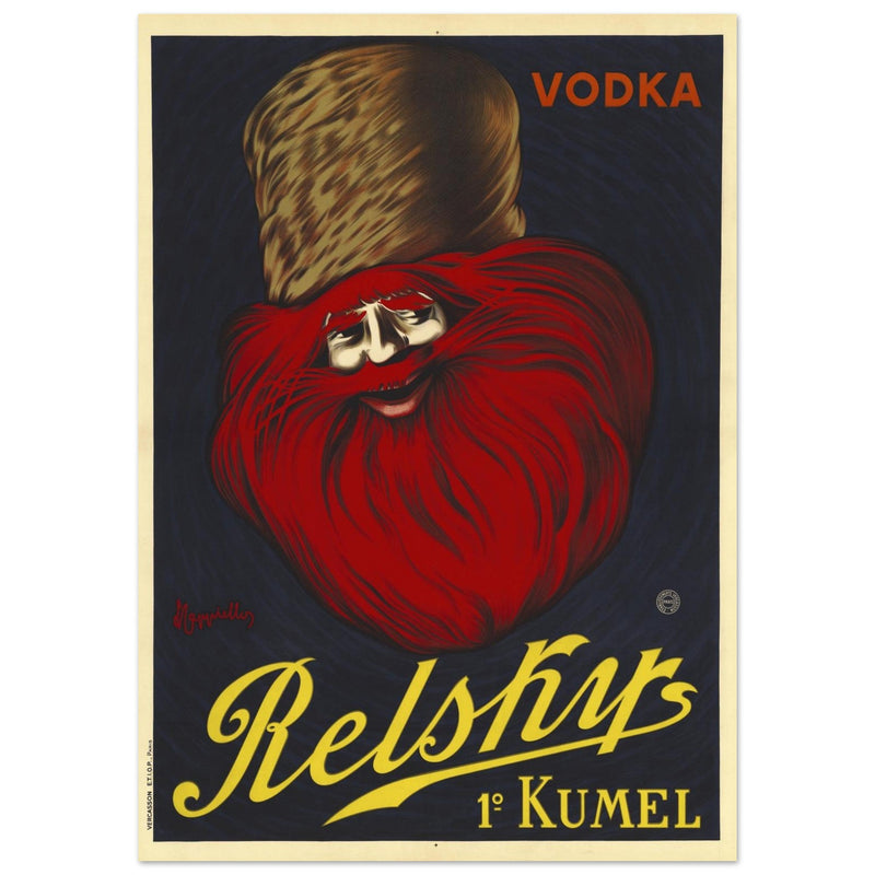 Vodka Relskys, 1 Kumel advertising vintage poster by Leonetto  Cappiello.