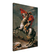 Napoleon at the Great St. Bernard painting by Jacques Louis David 1801.