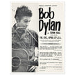 Bob Dylan concert poster Town Hall in New York City in 1963 performance.