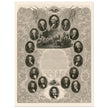 The Declaration of Independence and portraits of the United States  presidents. Walla rt decor