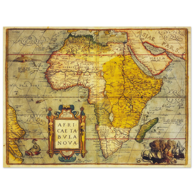 Africa map by Abraham Ortelius