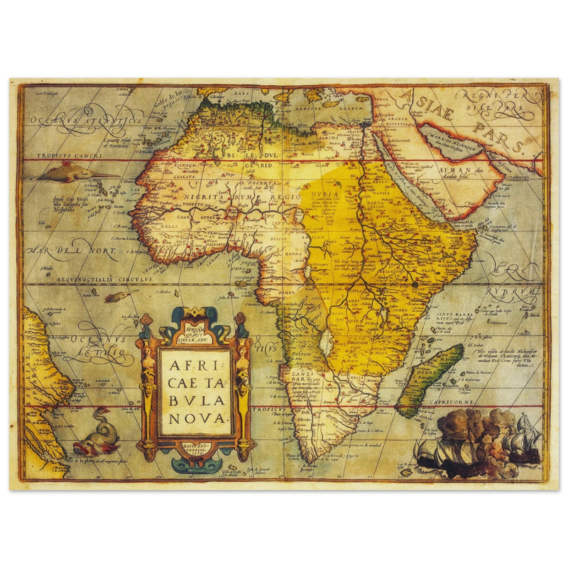 Africa map by Abraham Ortelius
