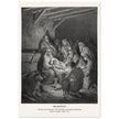 Gustave Dore The Bible engraving print . The Nativity illustration . The birth of Jesus Christ in Bethlehem