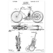 vintage motorcycle patent by G. M Holley.