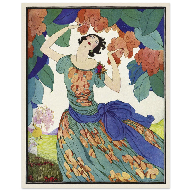 Spring Fashions by Helen Dryden illustration 1921 fashion magazine cover   .