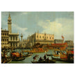 Bucentaur's return to the pier by the Palazzo Ducale. Painter Canaletto 1728. Venice Italy.