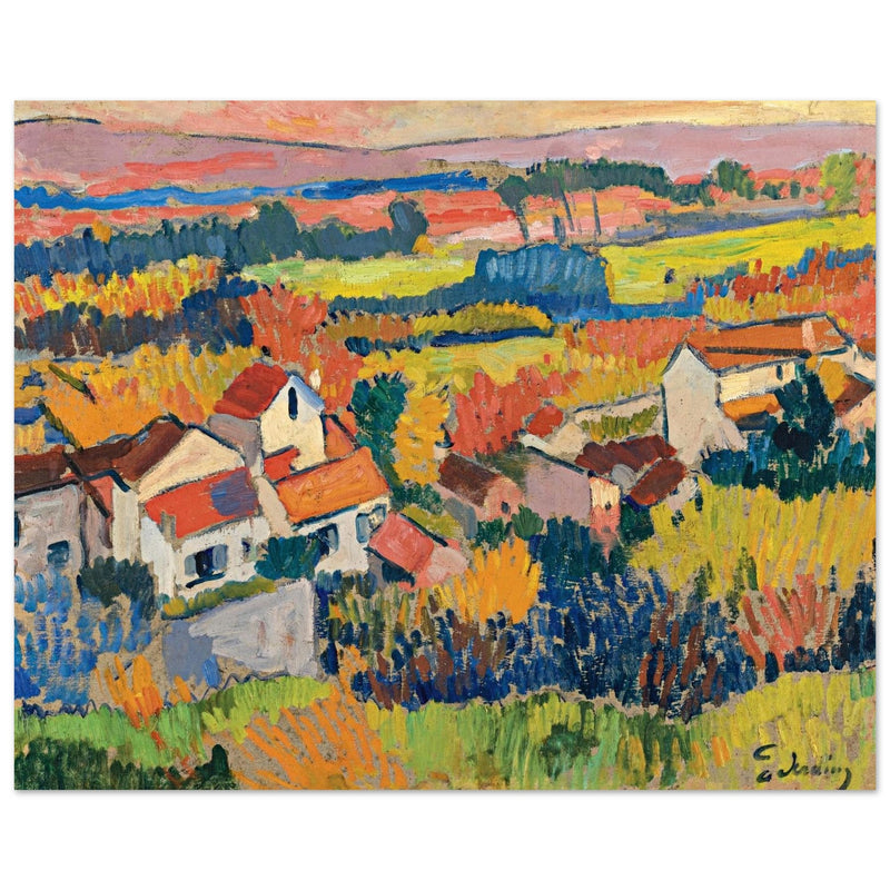 Andre Derain Painting Landscape in the surroundings of Chatou (Paysage aux environs de Chatou)