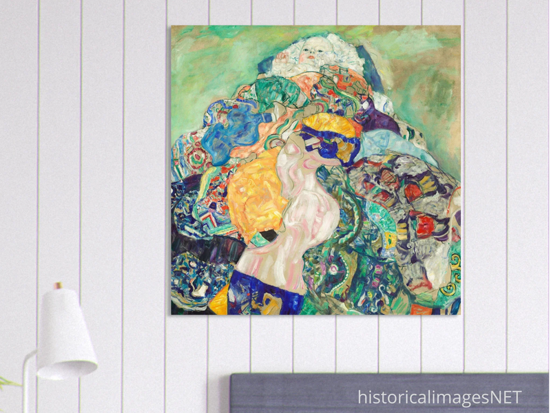 Gustav Klimt Baby cradle painting.