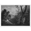 John Martin mezzotint engraving . Satan Contemplating Adam and Eve in Paradise. Paradise Lost by Milton.