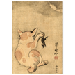 Cat with mouse poster reproduction  Creator: Kawanabe Kyosai  1870
