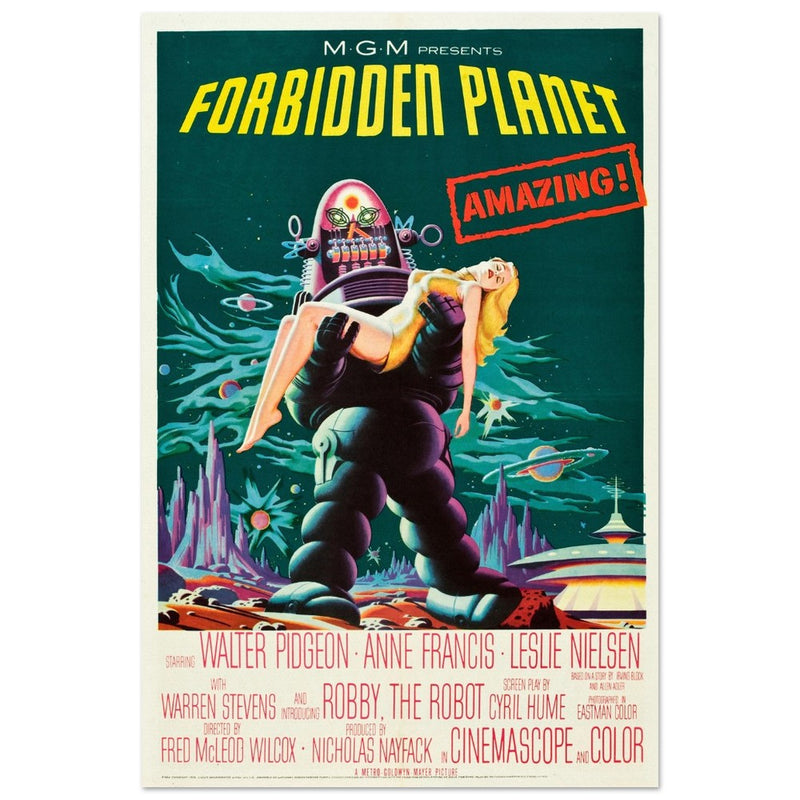 Forbidden Planet movie poster.