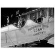 Police dog disguised as a pilot at the Naval Air Station