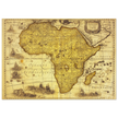 Africa ancient vintage map print reproduction. African continent cartography of 1680 by Hendrik Hondius
