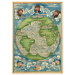 Ancient world map poster reproduction by Guillaume Le Testu 1555