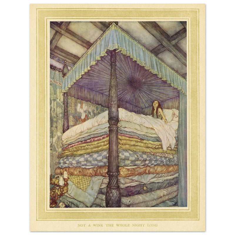 The Real Princess bu Edmund Dulac. After a fairy tale by Hans Andersen.