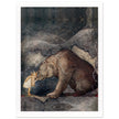 John Bauer the little princess and the bear vintage illustration . From the fairy tale Bella's Glorious Adventure.