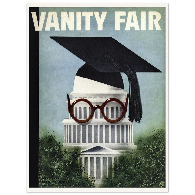 The Brain Trust and the Capital by Paolo Garretto vintage fashion magazine cover.