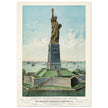 The Statue of Liberty New York City travel vintage poster .