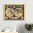 Double hemisphere old world map by Frederik de Wit. Nova Totius Terrarum Orbis Tabula
