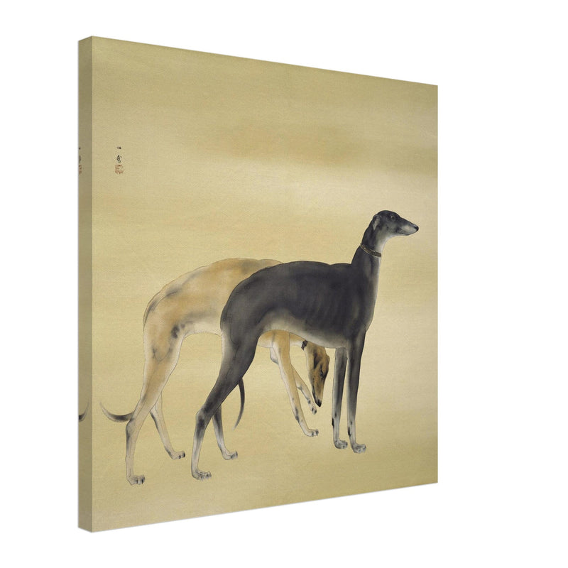 Greyhounds dogs by Hashimoto Kansetsu 1941 painting.